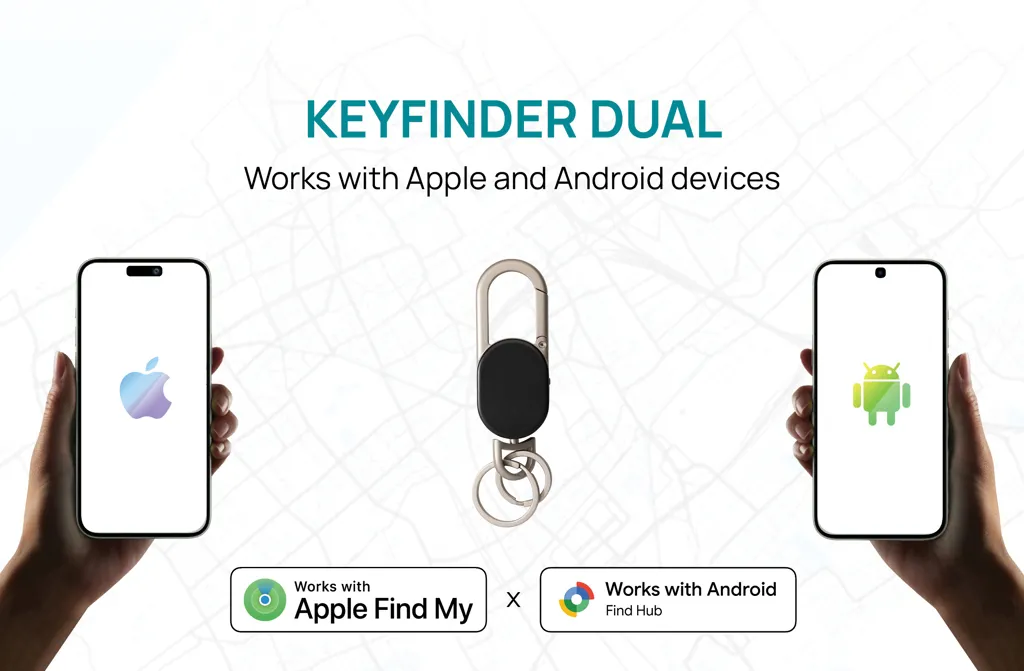 Keyfinder Dual Schlüsselanhänger mit weltweiter Ortung, schwarz – Bild 4