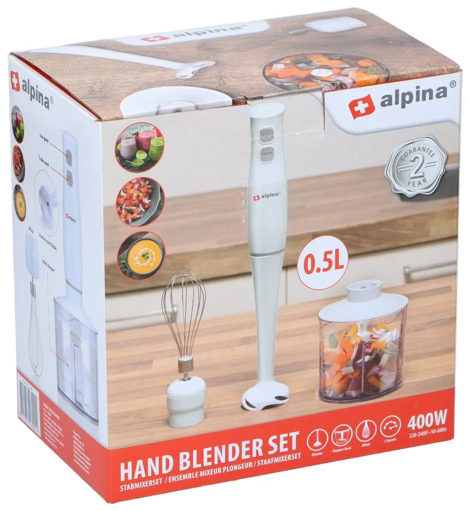 ALPINA Stabmixer 400W 230V, Weiß – Bild 4