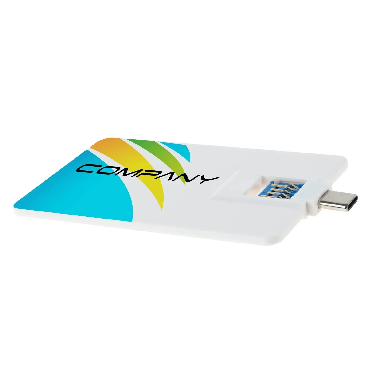 USB-Stick im Kreditkartenformat 3.0 Type-C, Weiß – Bild 2
