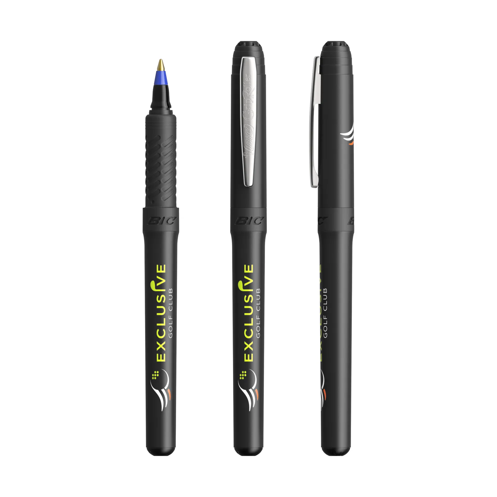 BIC® Grip Roller, Schwarz / Chrom / Blaue Tinte – Bild 2
