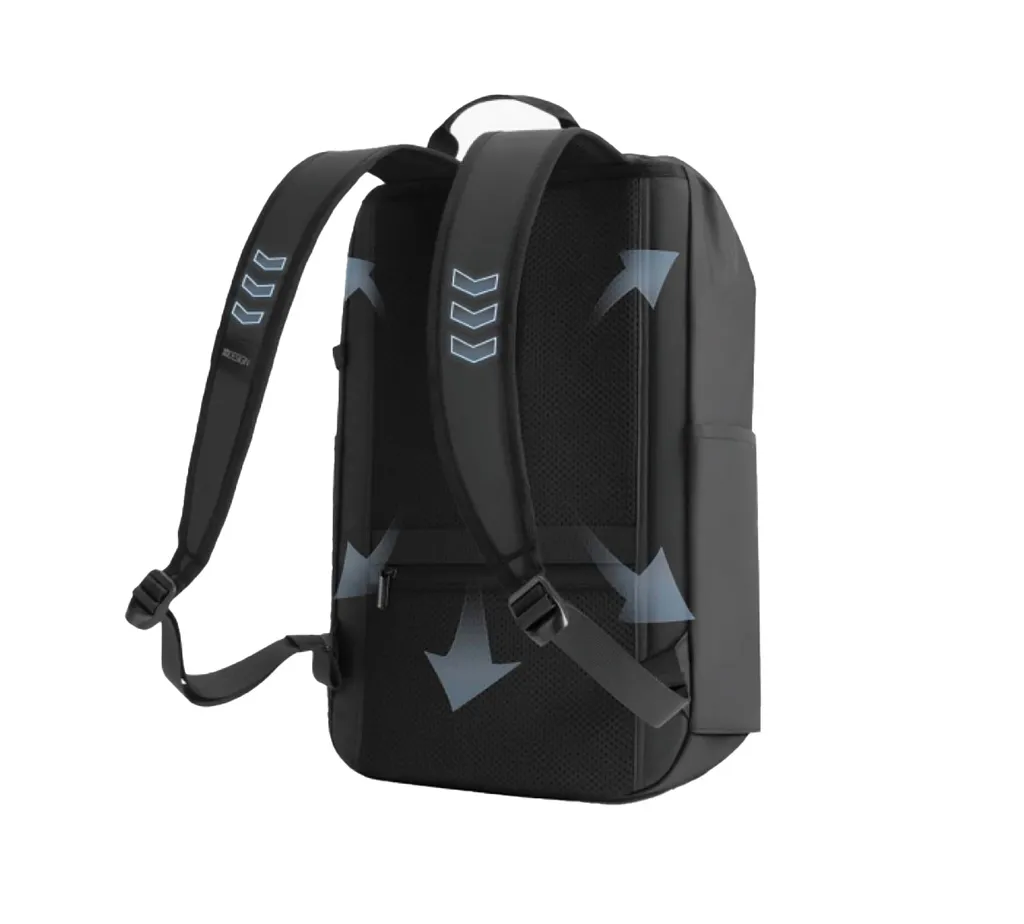 Urban wasserabweisender Anti-Diebstahl Rucksack, schwarz – Bild 9