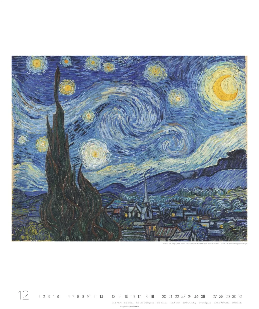 Vincent van Gogh Edtion Wandkalender 2027 – Bild 13