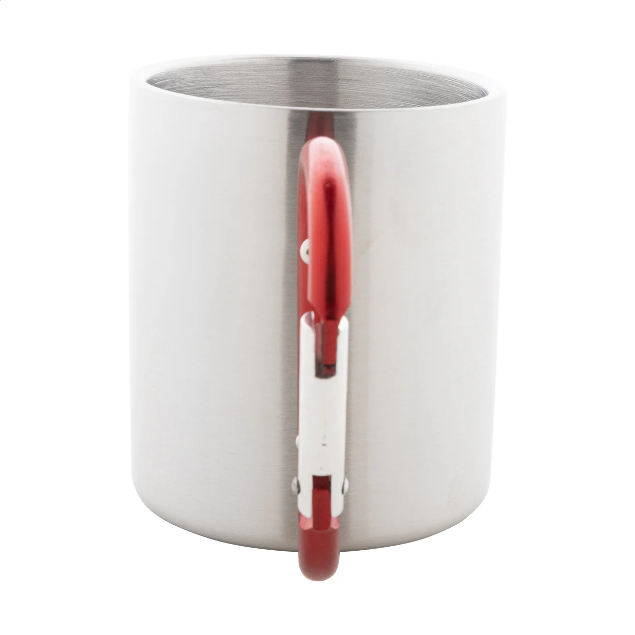 Edelstahlbecher Cadisha, rot, silber – Bild 2