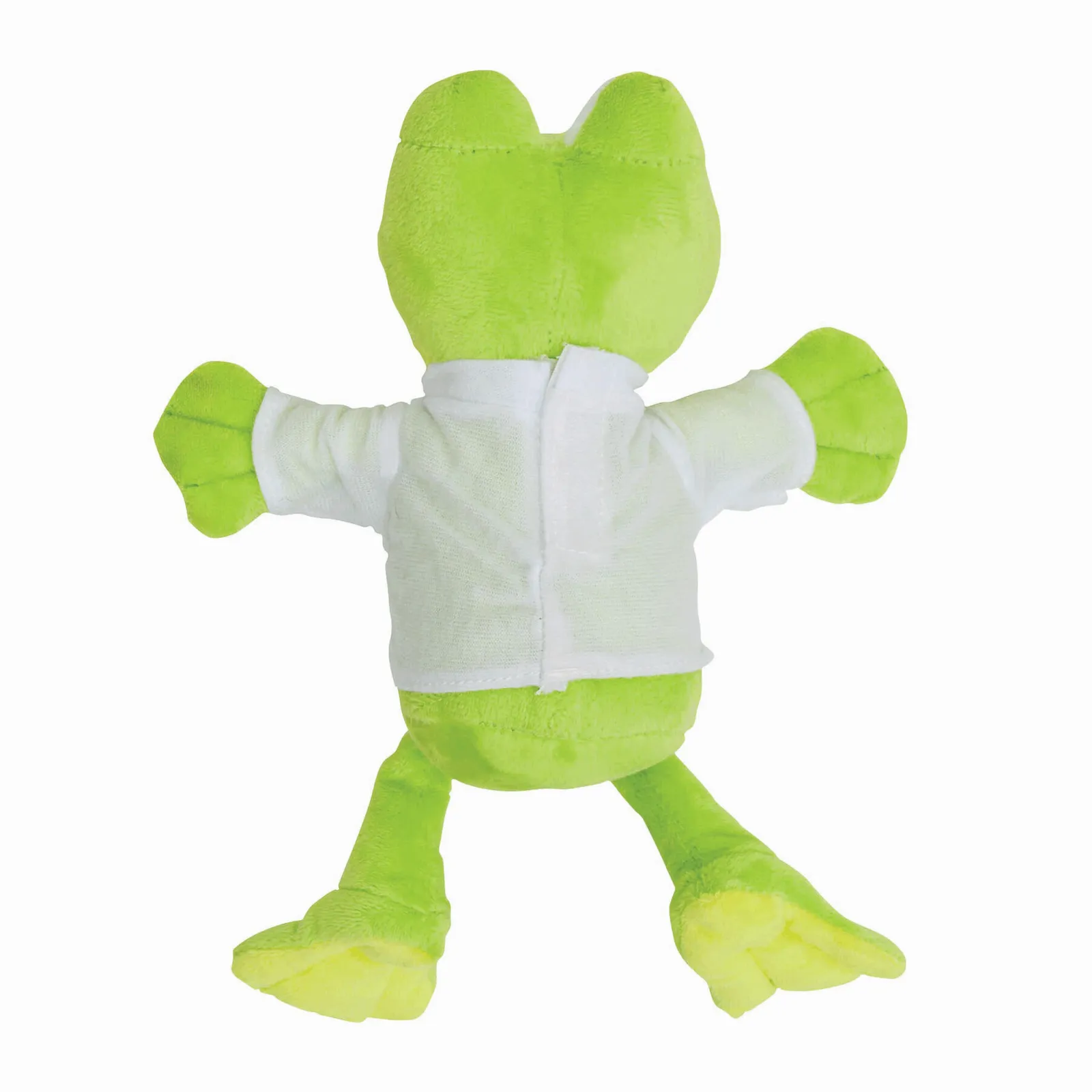 FRIEDA - Plüsch-Frosch grün, weiß, grün, weiß – Bild 3