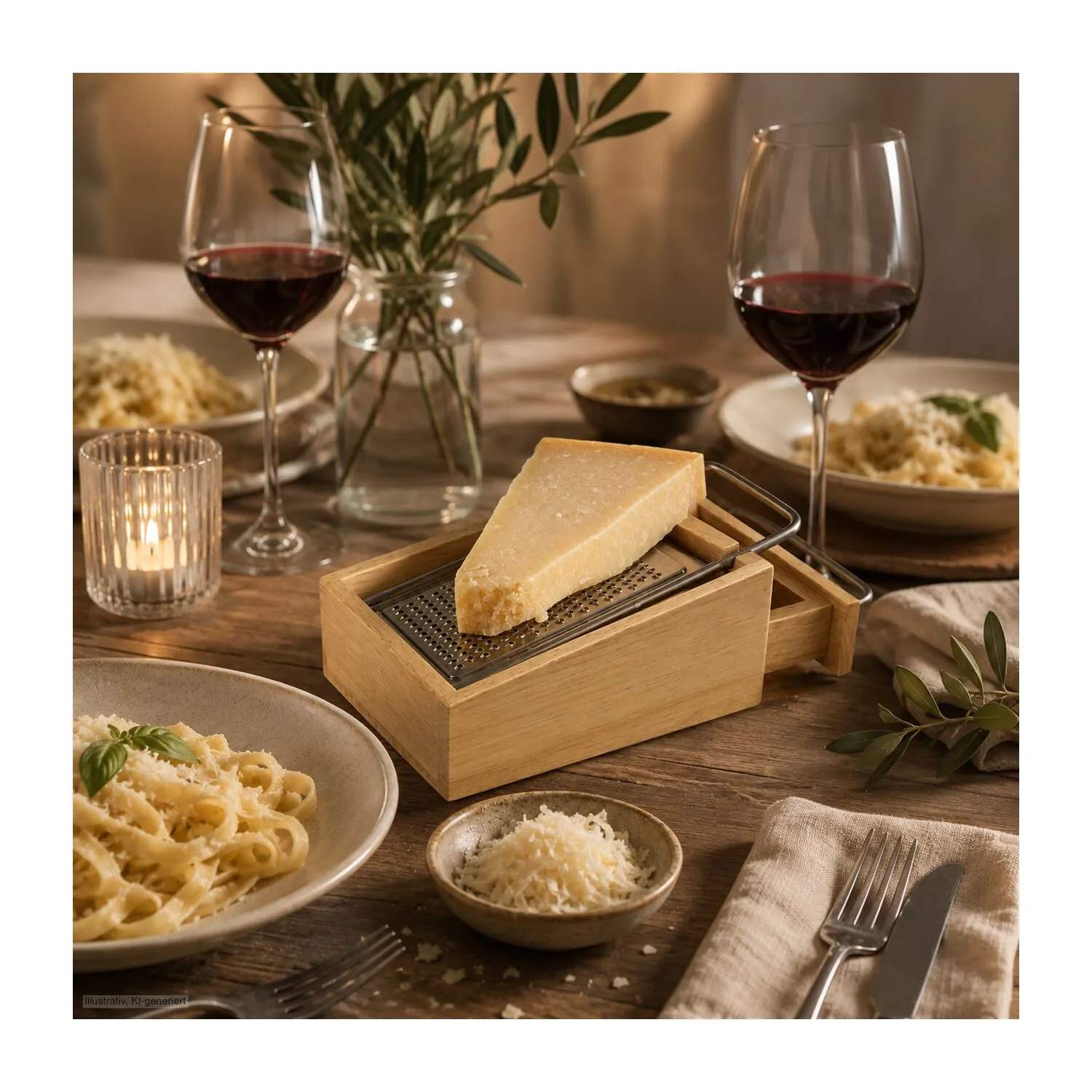 Geschenkset / Präsenteset: Die Parmesanreibe, beige – Bild 9