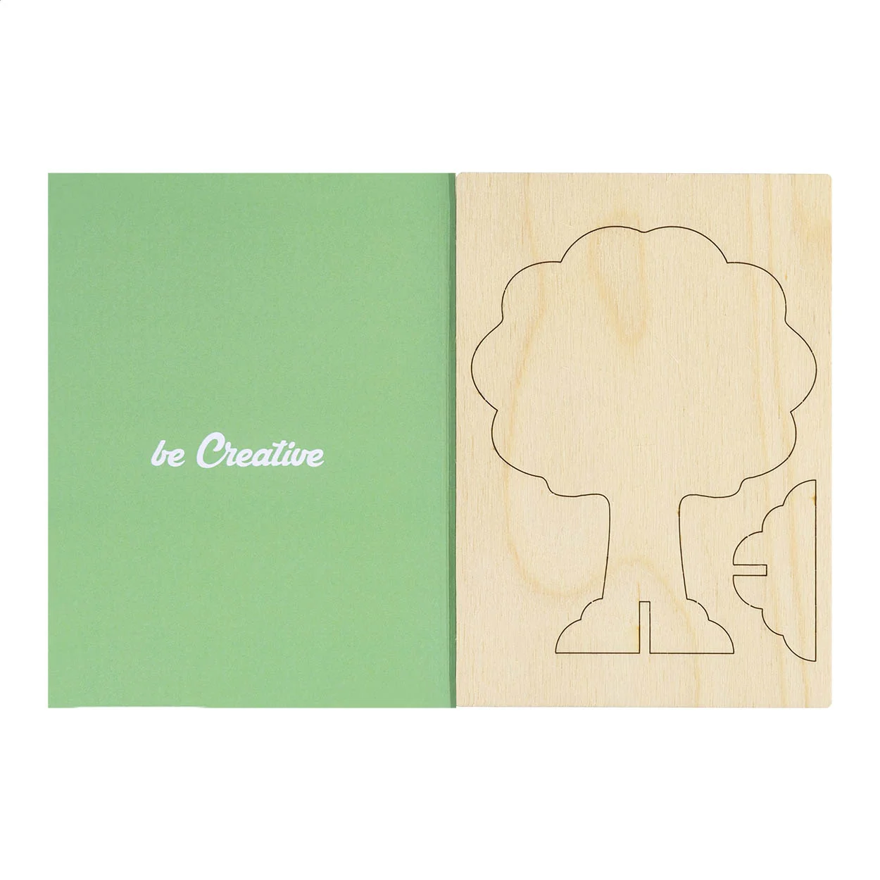 individuelle Puzzle-Postkarte, Haus SendCraft, weiß – Bild 4