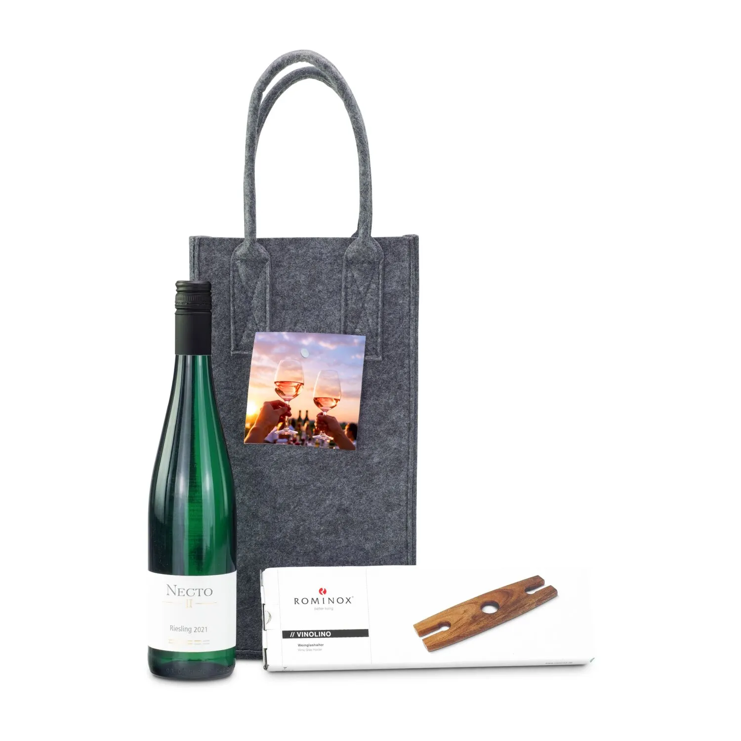 Geschenkset / Präsenteset: Weinabend für Zwei, grau – Bild 2