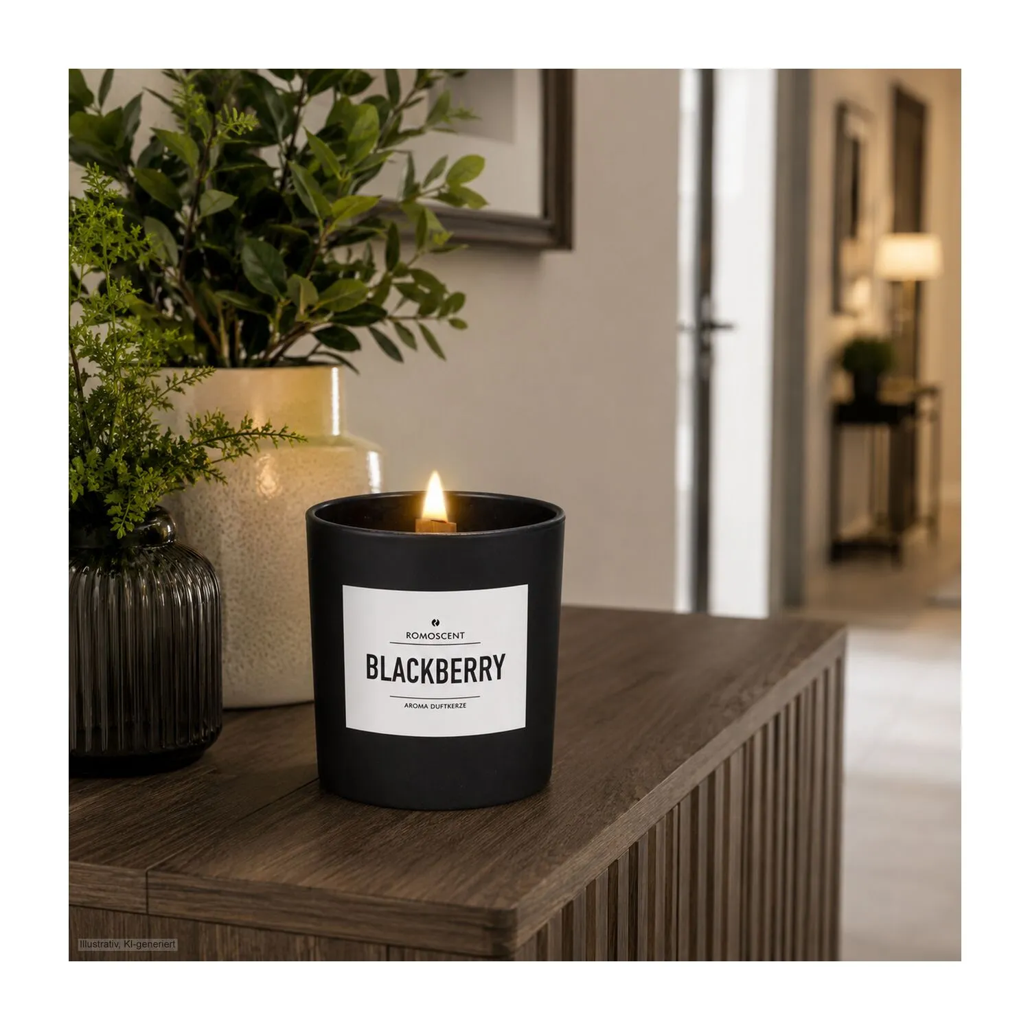 ROMOSCENT® Aromakerze Blackberry, schwarz – Bild 16