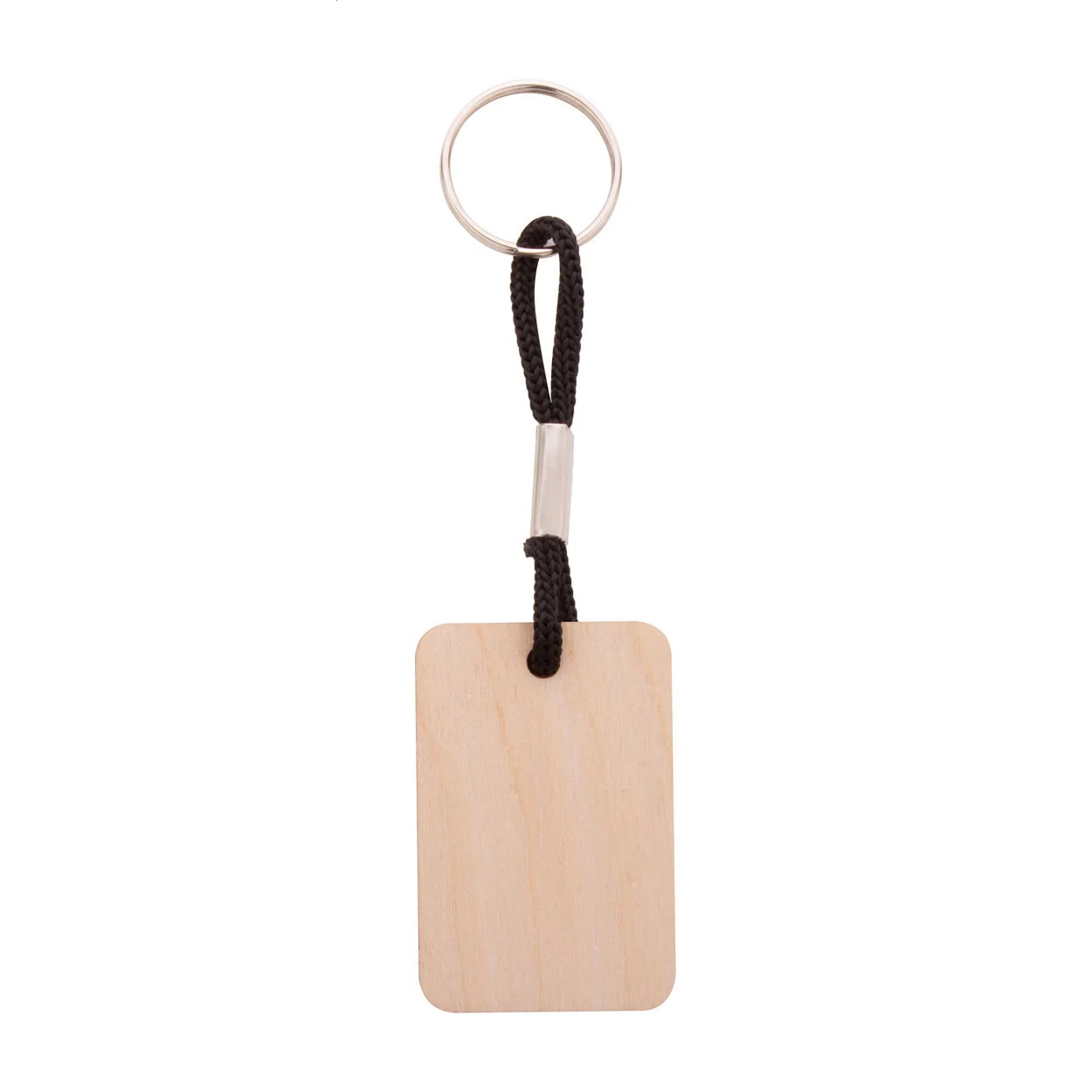 Individueller Schlüsselanhänger Woody Plus D, schwarz, natur – Bild 2