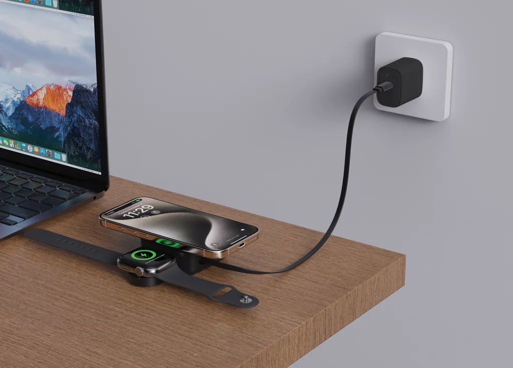 Urban Vitamin Goleta 2-in-1 15W Magnetic Wireless Charger, schwarz – Bild 7