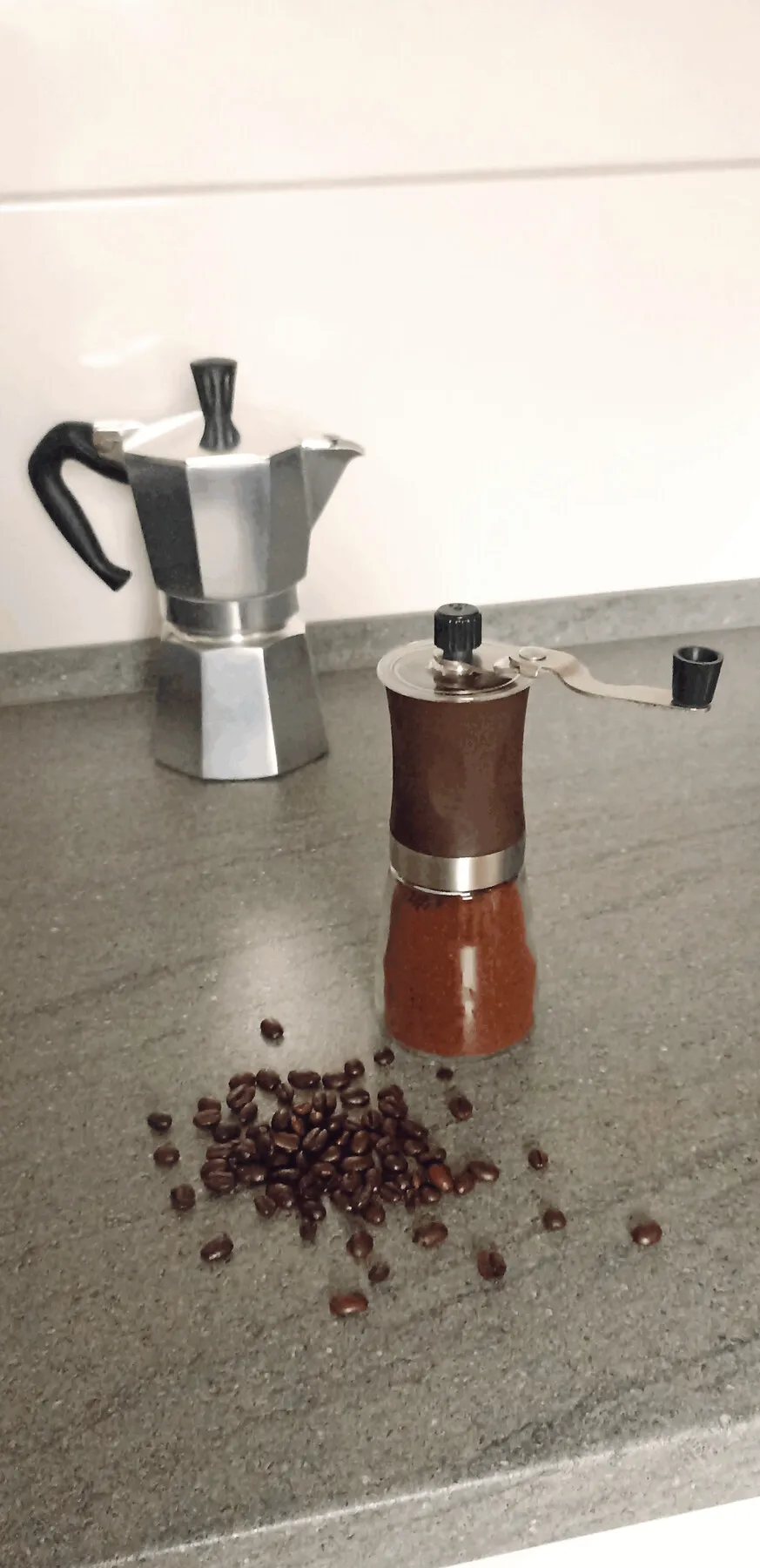 AROMATICALLY - Kaffeemühle braun, silber, transparent, braun, silber – Bild 5
