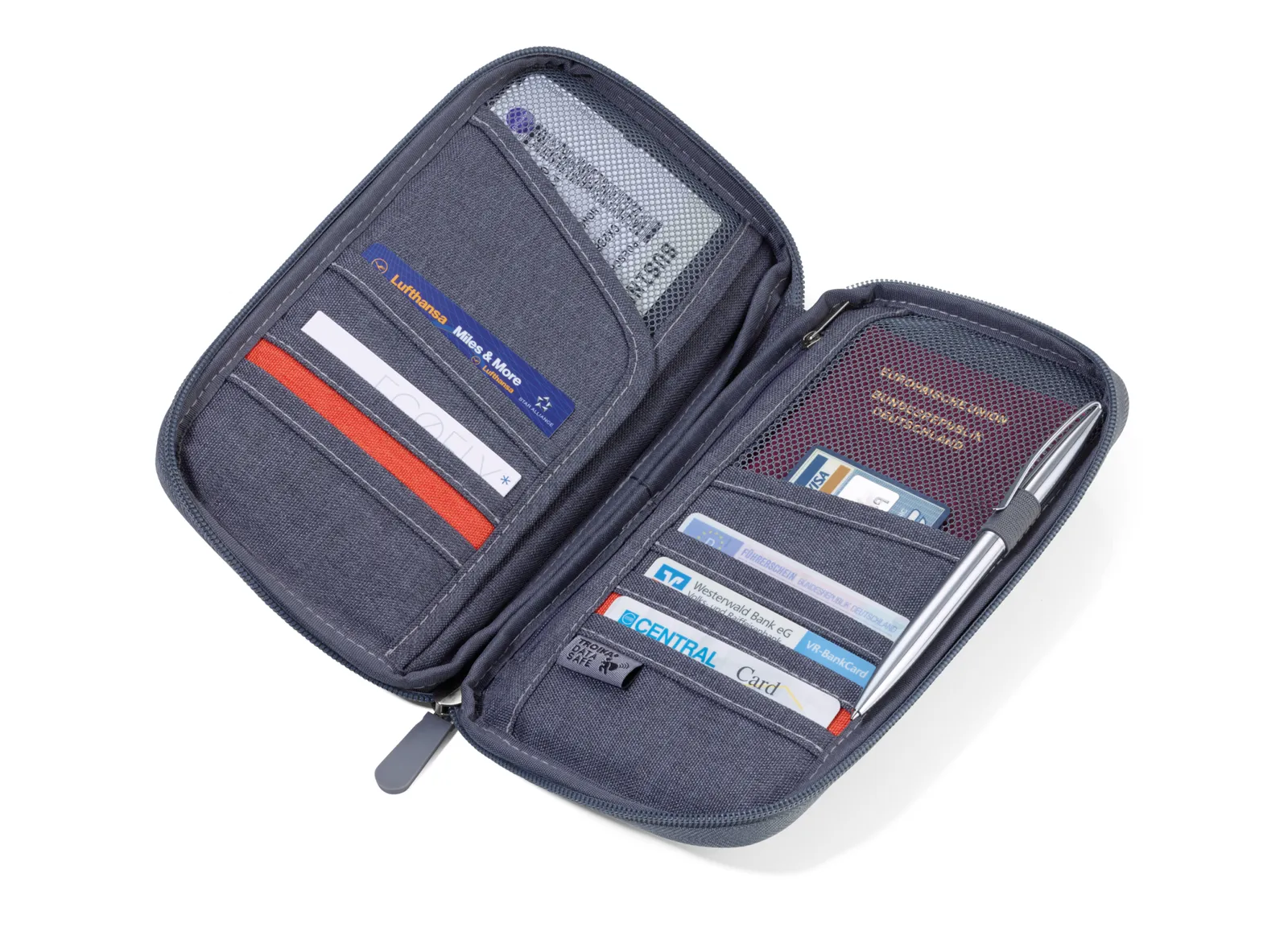 Etui SAFE FLIGHT grau/orange, grau/orange – Bild 3