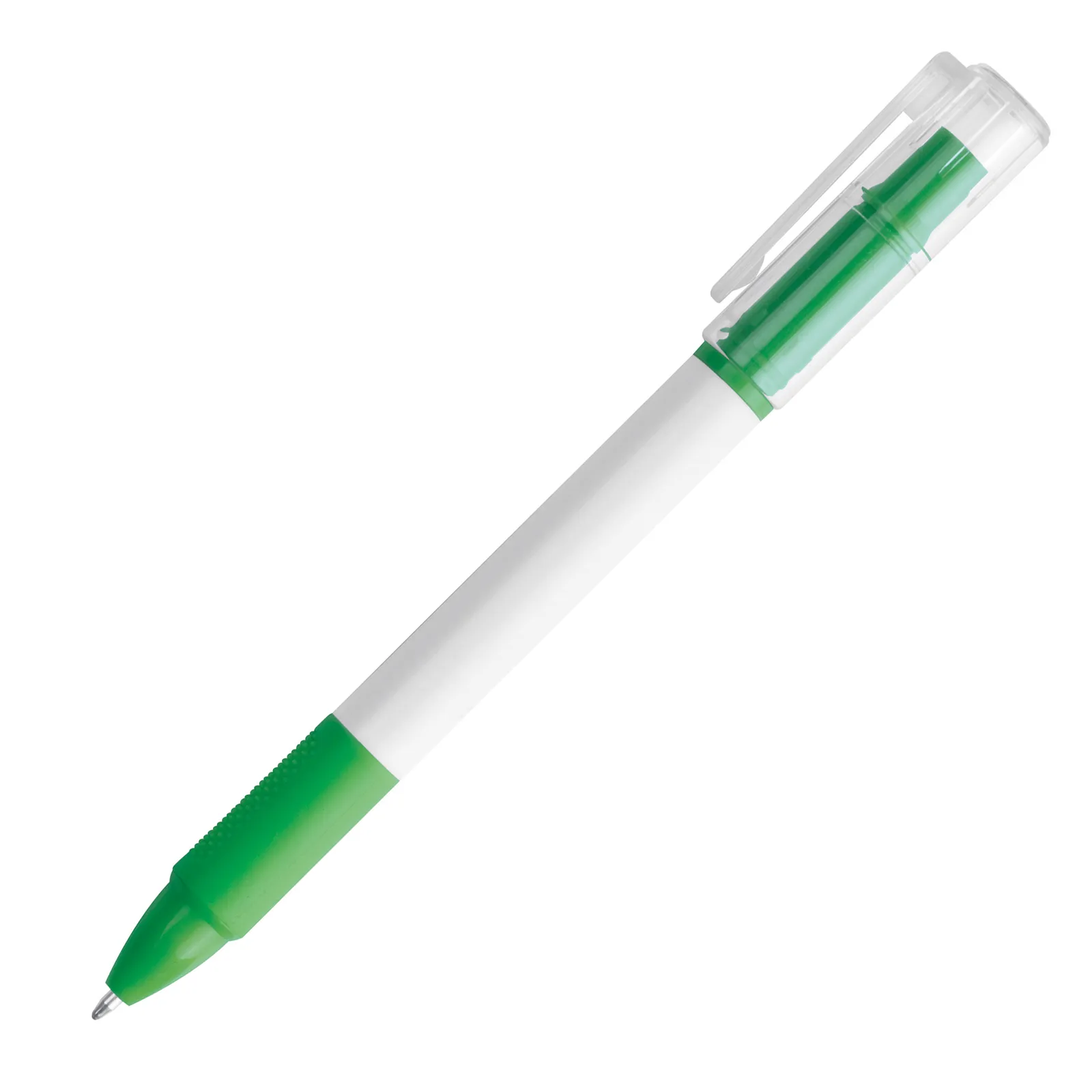 Kugelschreiber mit Textmarker Lens, grün – Bild 2