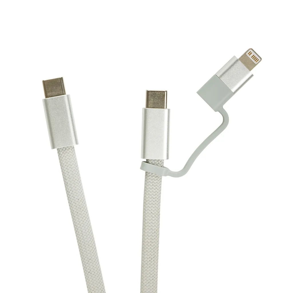 Arc ultradünnes 60W 2-in-1 Magnetkabel, grau – Bild 3