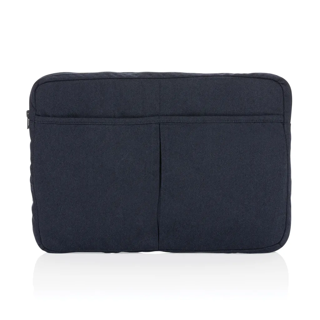 Laluka AWARE™ 15,6" Laptoptasche aus recycelter Baumwolle, navy blau – Bild 3