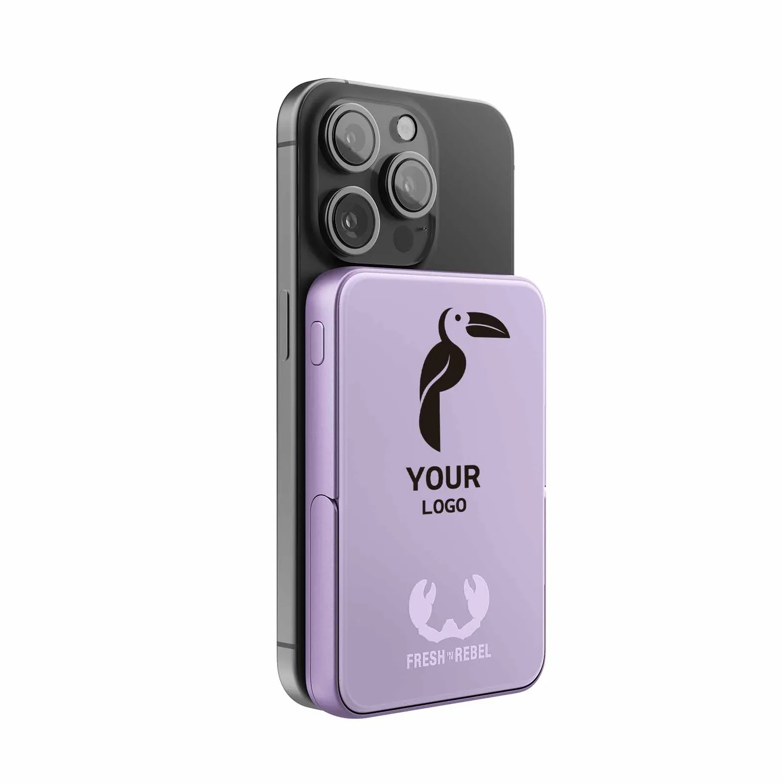 Fresh 'n Rebel Magnetische kabellose Powerbank 5000 mAh, Verträumtes Flieder – Bild 3