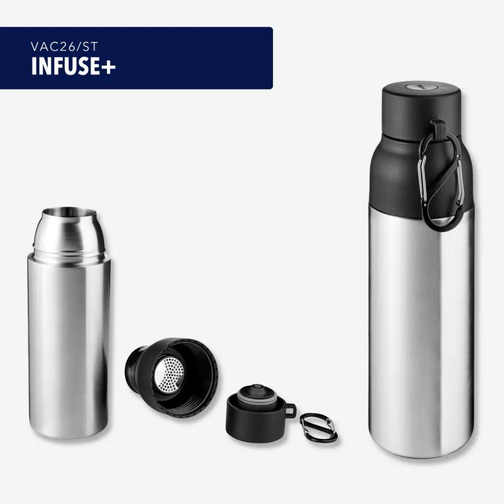 Thermoflasche INFUSE+ schwarz/silberfarben, schwarz/silberfarben – Bild 7