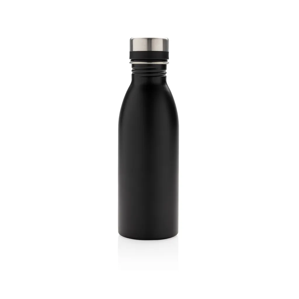 Deluxe Wasserflasche aus RCS recyceltem Stainless-Steel, schwarz – Bild 2