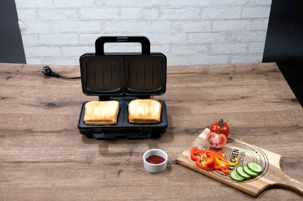 ALPINA Sandwichmaker XL 900W, Silber – Bild 3