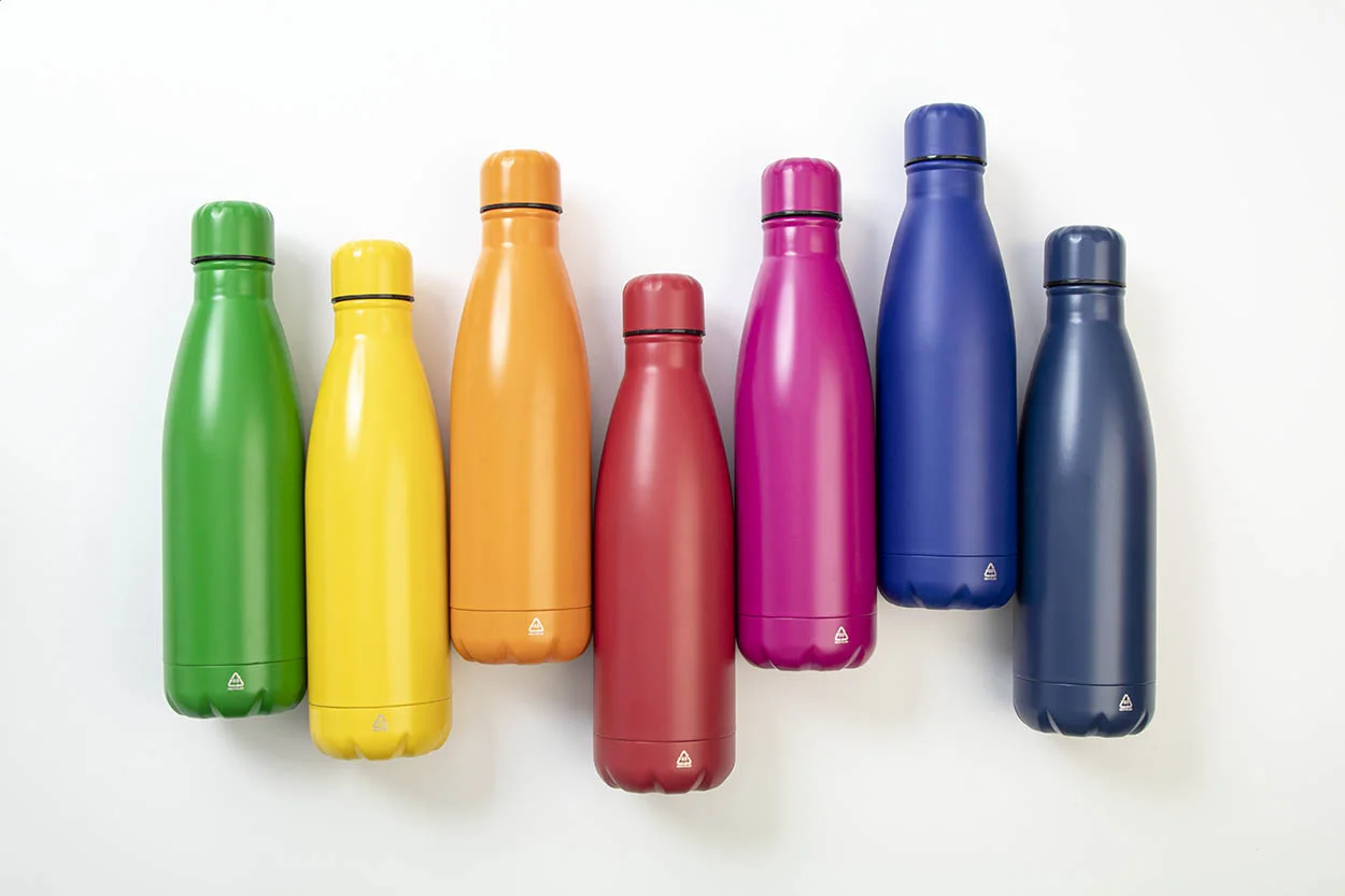 Flasche Refill aus recyceltem Edelstahl, blau – Bild 5