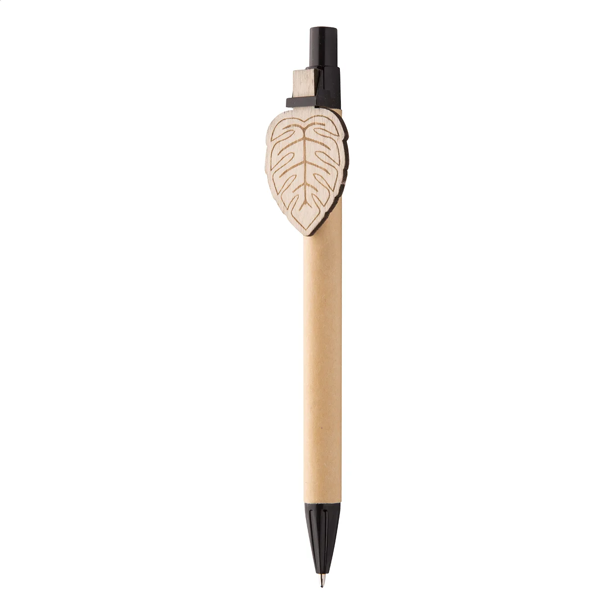 Kugelschreiber CreaClip Eco, schwarz, natur – Bild 12