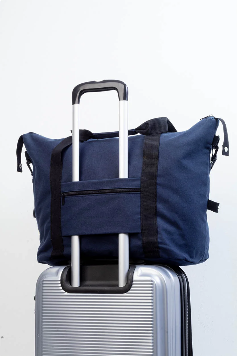 Recycelten Canvas Reisetasche Rebyss Travel, dunkelblau – Bild 12