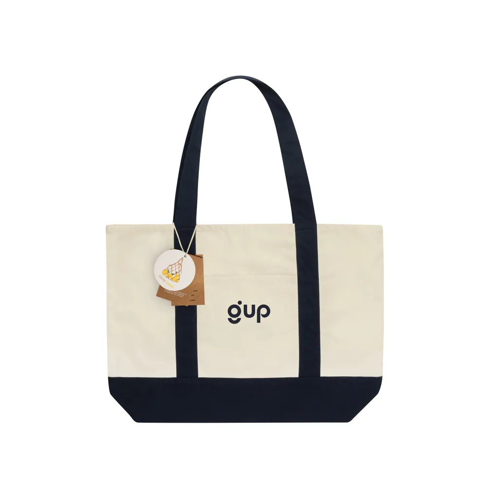 SHOP LOCAL AWARE™ Tasche aus recycelter Baumwolle, 350g/m², navy blau – Bild 3