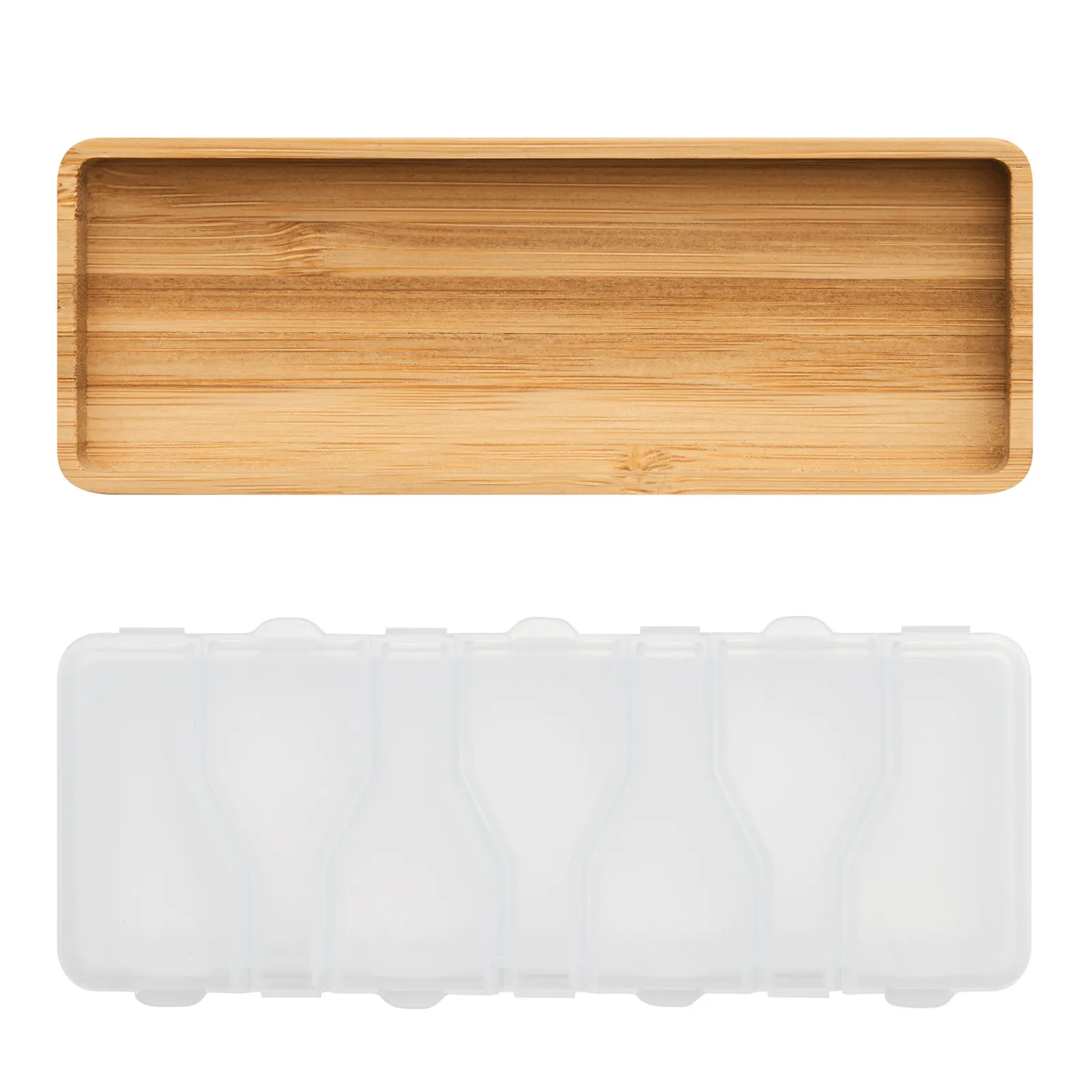 SORTED - Tablettendose braun, transparent, braun, transparent – Bild 3