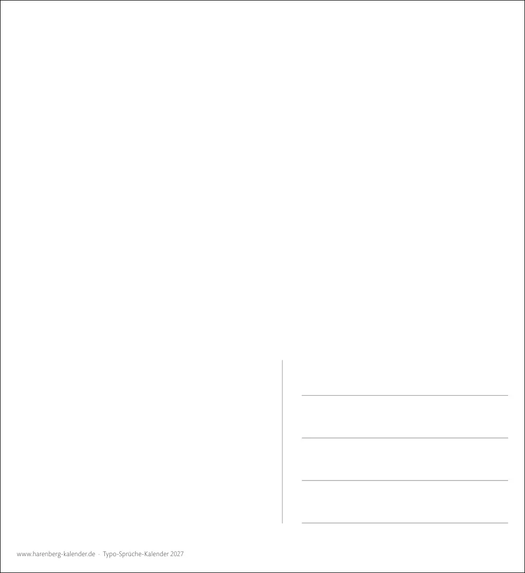 Typo-Sprüche-Kalender Postkartenkalender 2027 – Bild 3