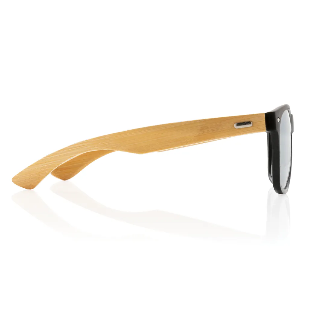 Sonnenbrille aus Bambus und RCS recyceltem Kunststoff, schwarz – Bild 3