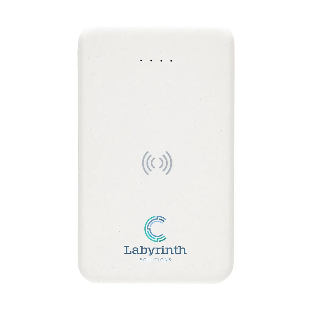 5.000mAh 5W Wireless Powerbank aus RCS recyceltem Kunststoff, weiß – Bild 6