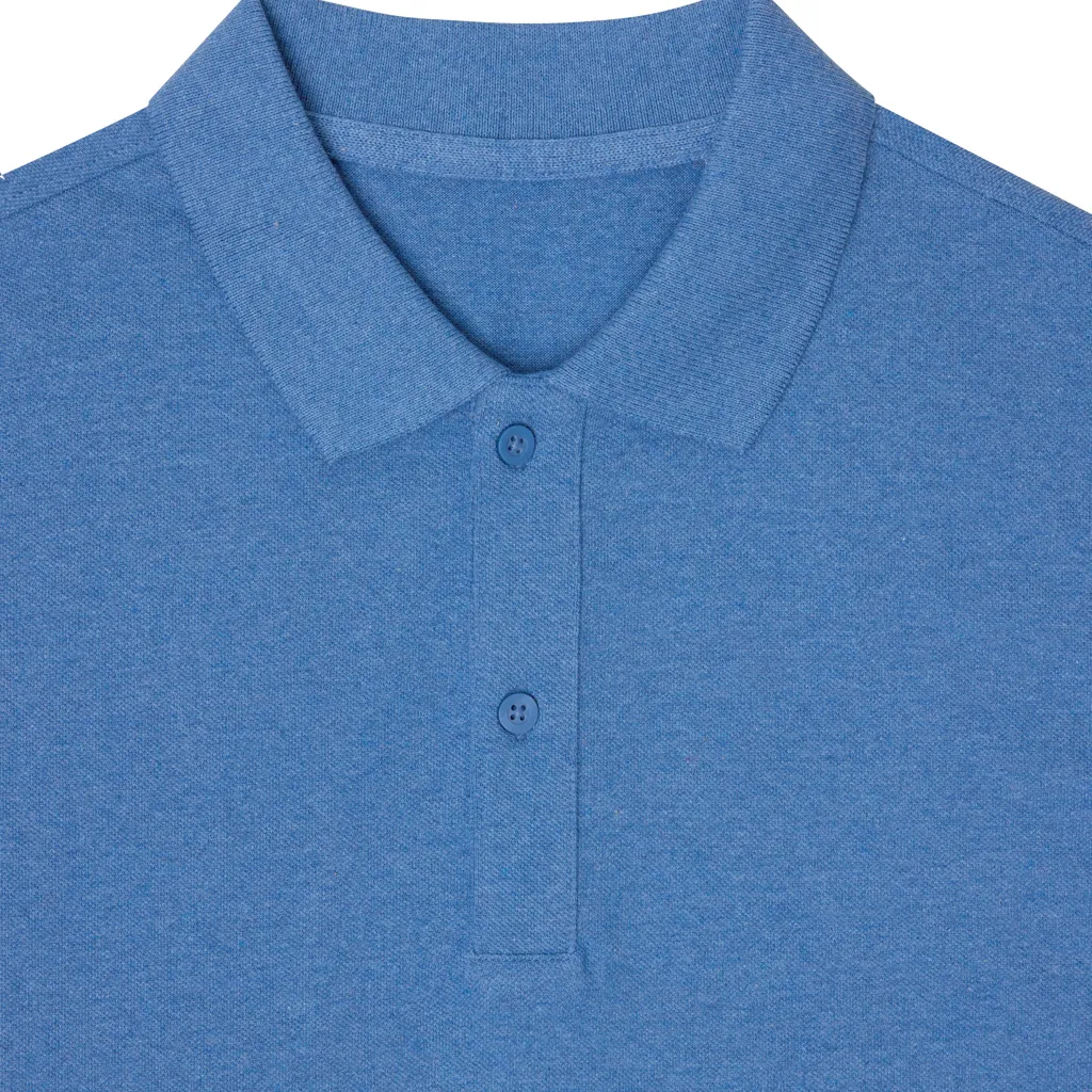 IQONIQ Yosemite Piqué-Poloshirt aus recycelter Baumwolle, heather blue – Bild 3