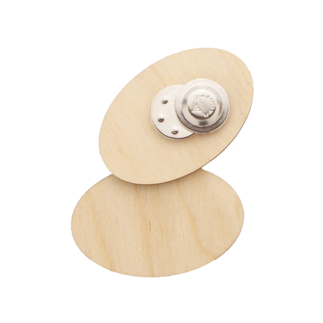 Individueller Anstecker WooBadge, natur – Bild 2
