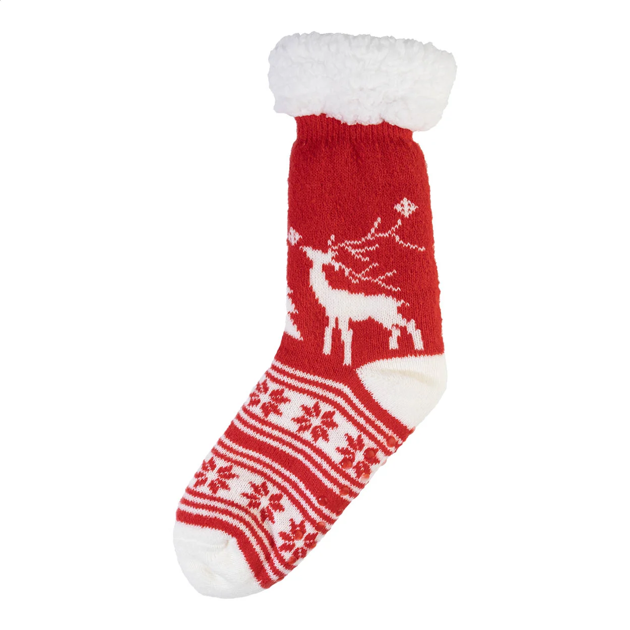 Weihnachtshausschuhsocken Norsokkar, rot – Bild 2