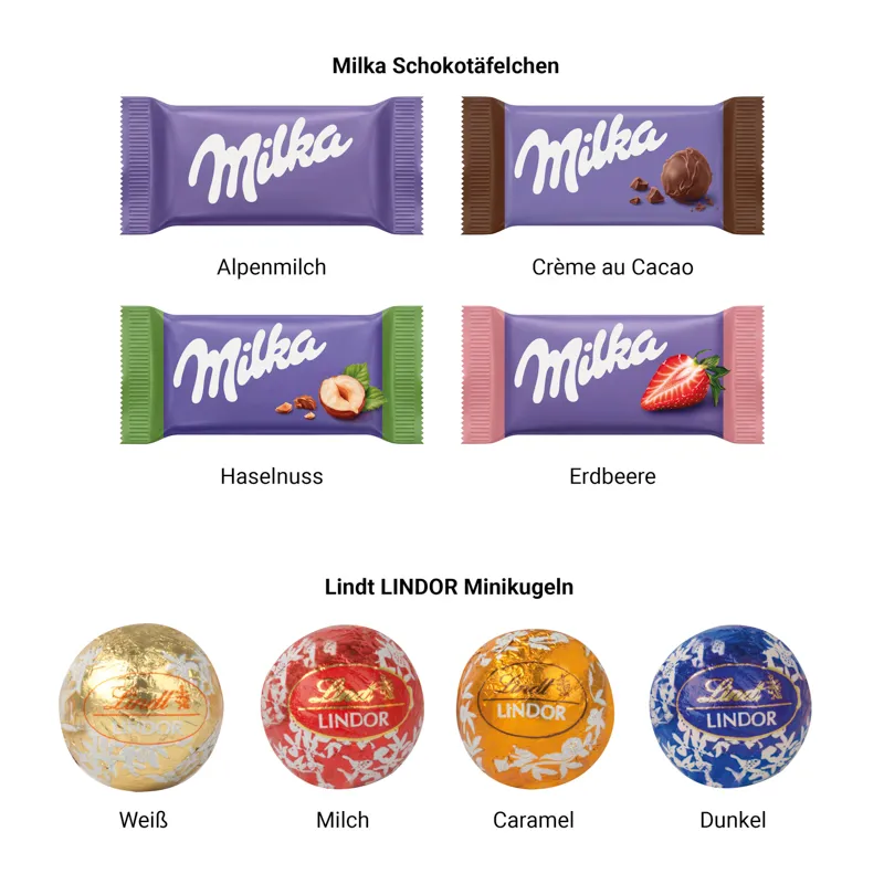 Adventskalender LKW long, Milka Schokotäfelchen – Bild 2