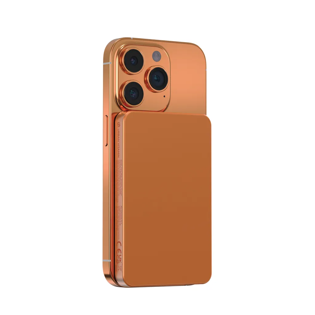 Urban Vitamin Marin 5.000mAh magnet. 15W Wireless Powerbank, orange – Bild 2