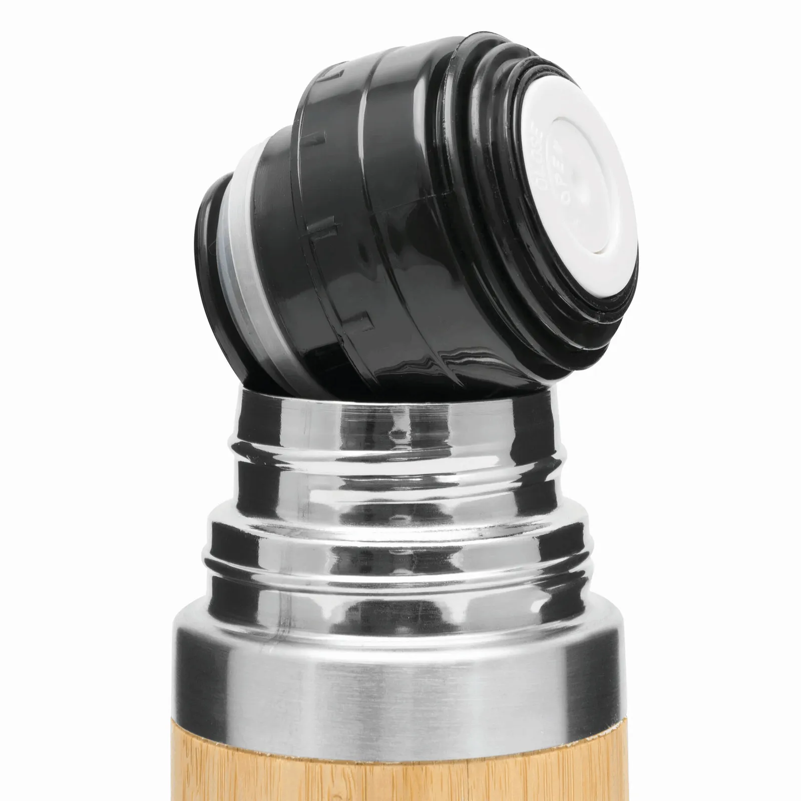 BAMBOO SPACE - Vakuum-Isolierkanne braun, silber, braun, silber – Bild 5