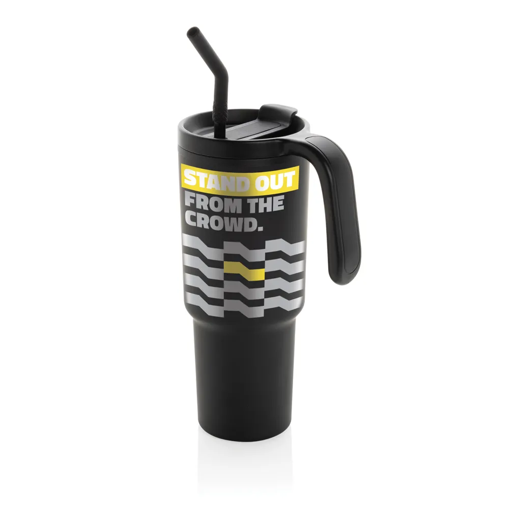 Graphic 360 Becher aus RCS-zertifiziert recyc. Stahl, 900ml, schwarz – Bild 6