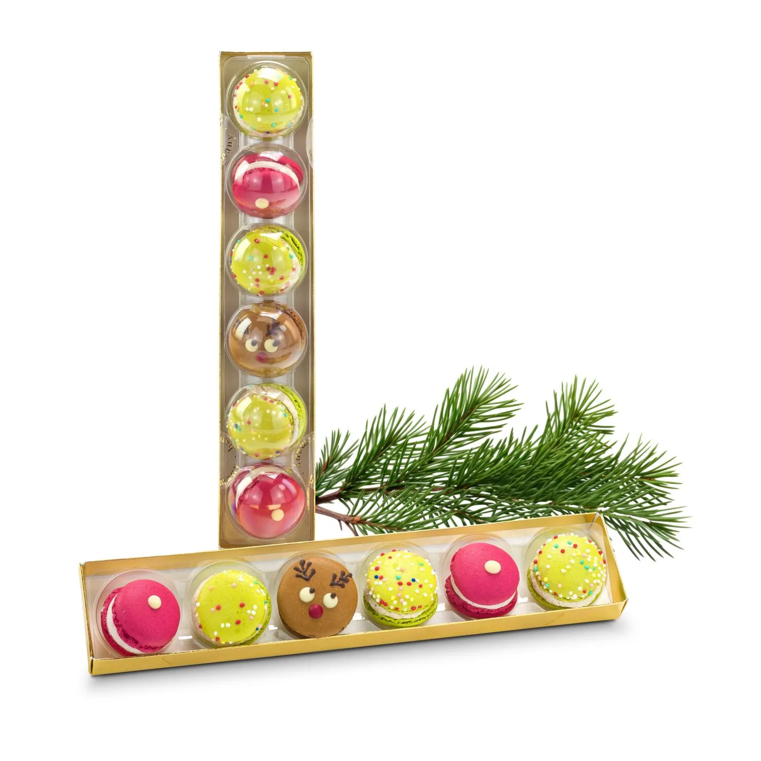 Geschenkset / Präsenteset: Weihnachts-Macarons, grün – Bild 2