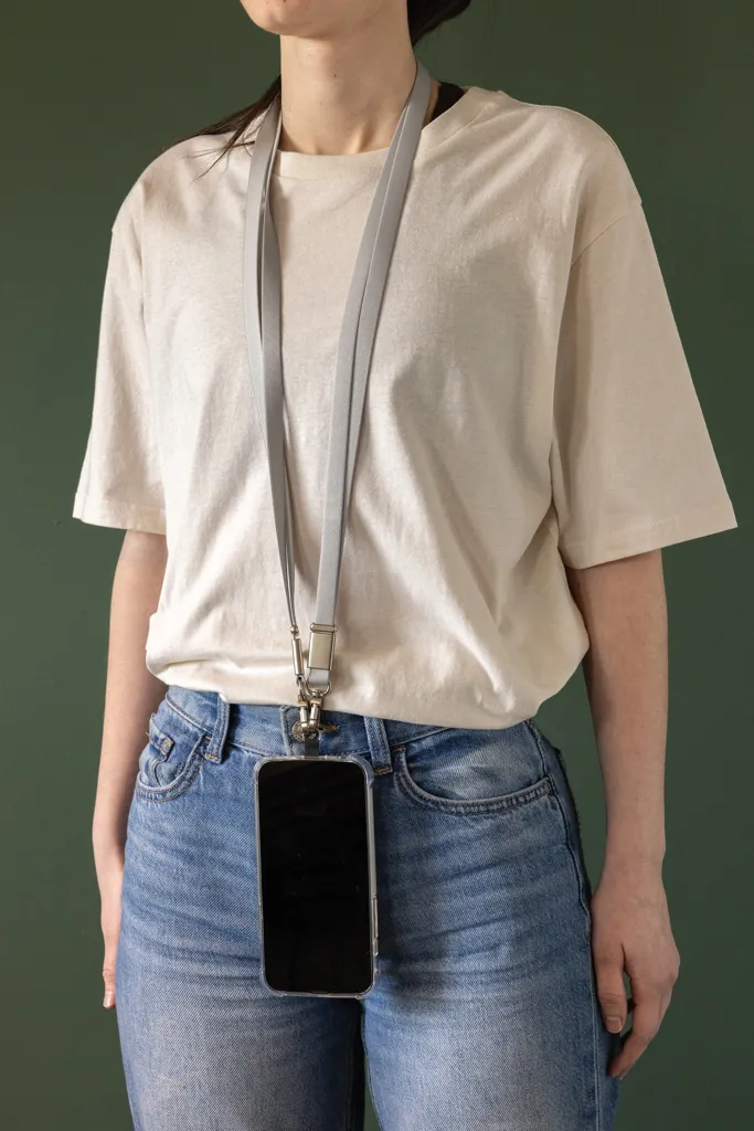 Nivo Crossbody-Handyband aus RCS recyceltem PET, grau – Bild 6