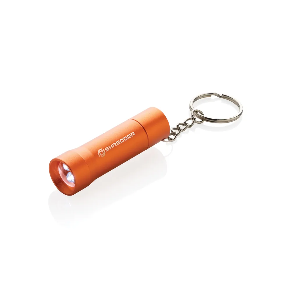 Flash Schlüsselanhänger-Taschenlampe aus RCS rec. Aluminium, orange – Bild 4