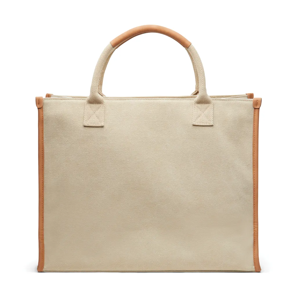 VINGA Bosler Büro-Tasche aus RCS recyceltem Canvas, beige – Bild 4