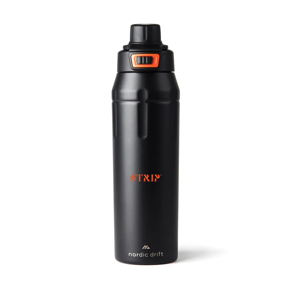 Nordic Drift Trail isolierte verschließbare RCS Sportflasche, schwarz – Bild 5