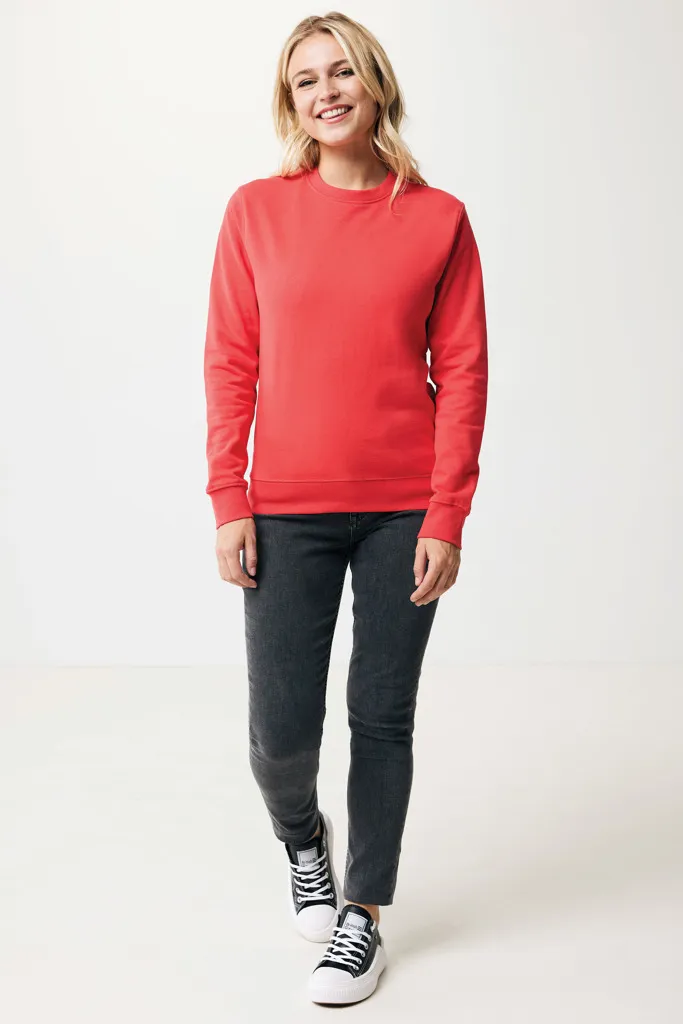 IQONIQ Zion Rundhals-Sweater aus recycelter Baumwolle, luscious red – Bild 4