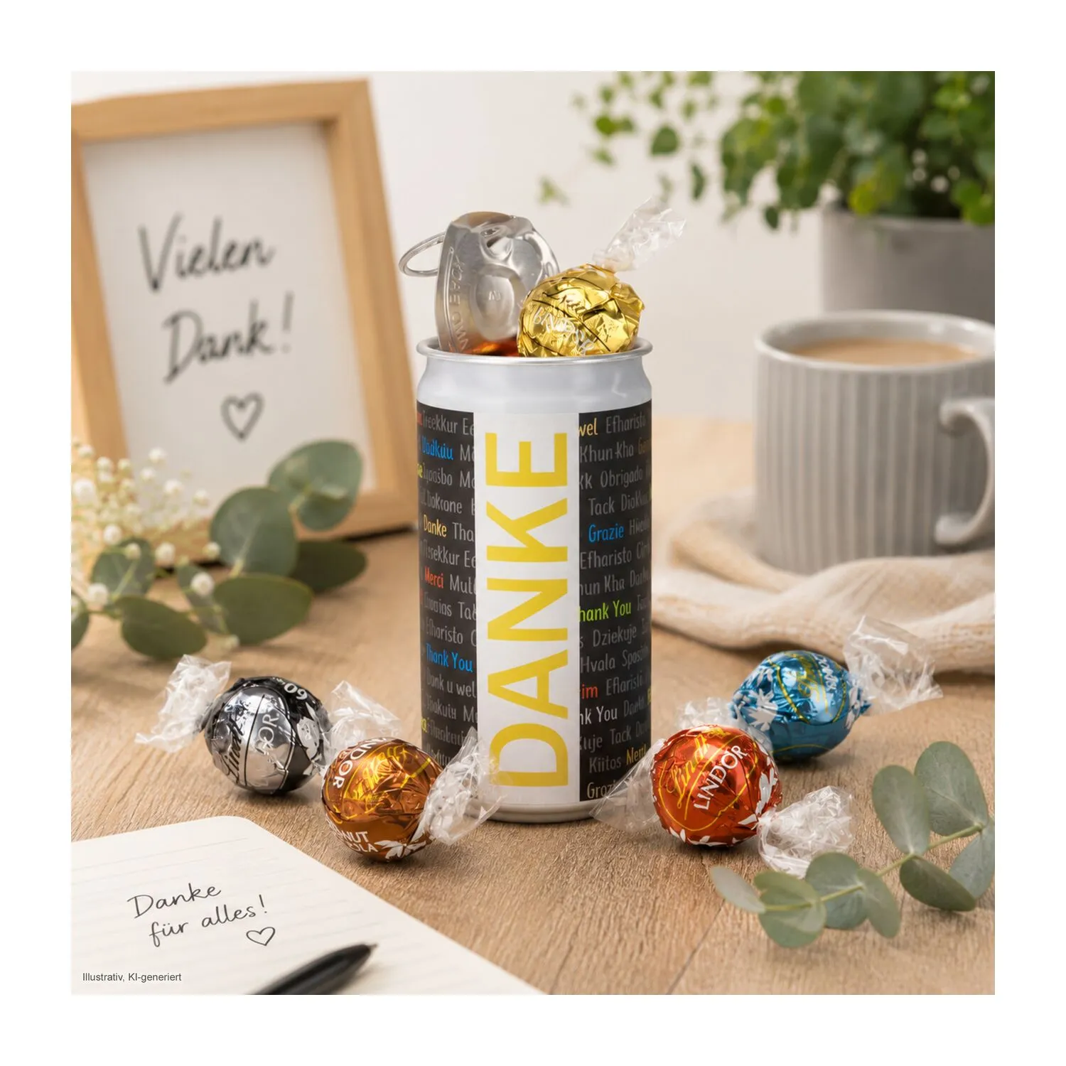 Geschenkartikel / Präsentartikel: Lindt-Geheimnis Danke, schwarz – Bild 3