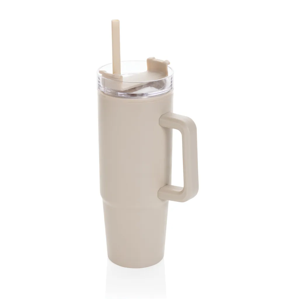 Tana Becher aus RCS recyceltem Kunststoff mit Griff 750ml, beige