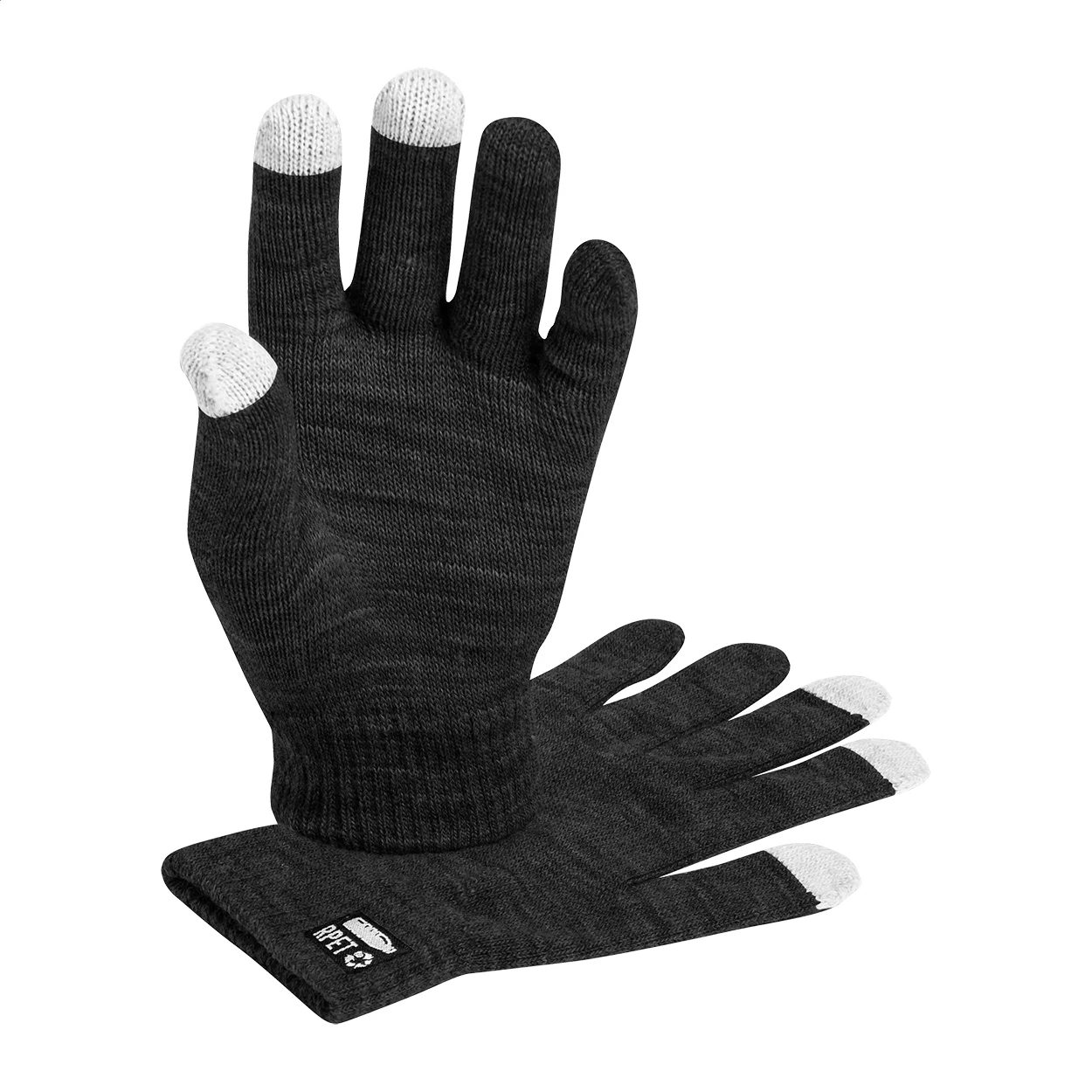 RPET Touchscreen-Handschuhe Retap, schwarz – Bild 2