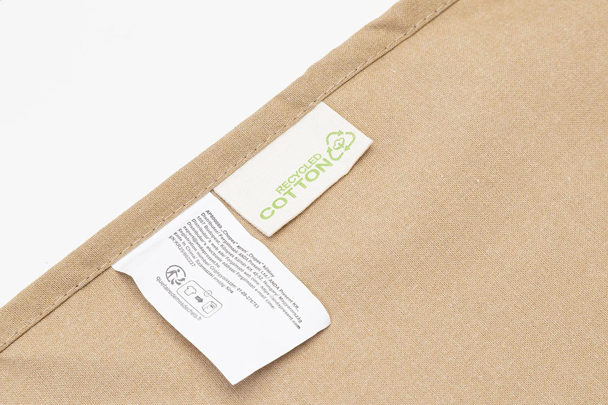 Schürze Chepex aus recycelter Baumwolle, natur – Bild 2