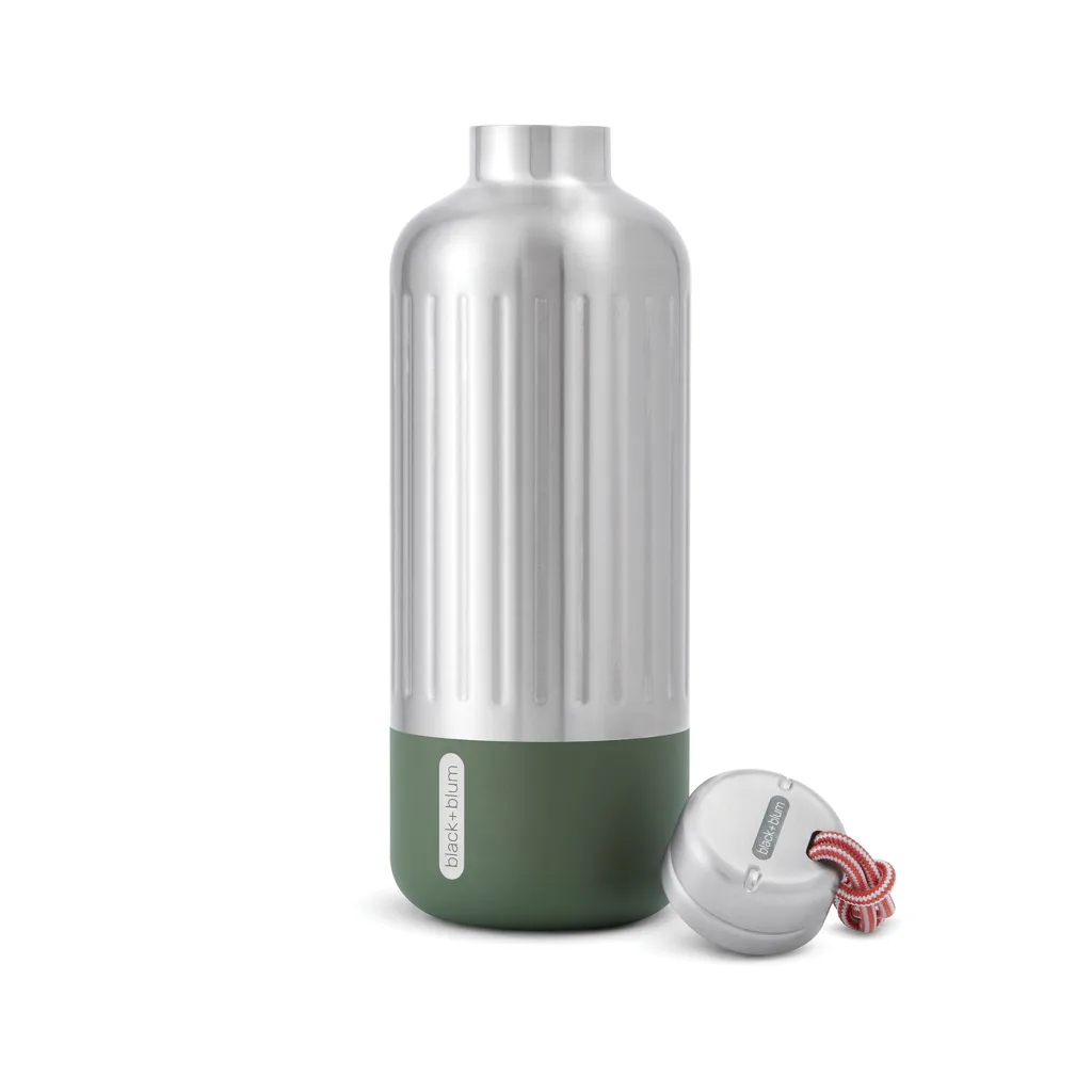 Black+Blum Explorer isolierte Wasserflasche groß, 850ml, Olivgrün – Bild 2