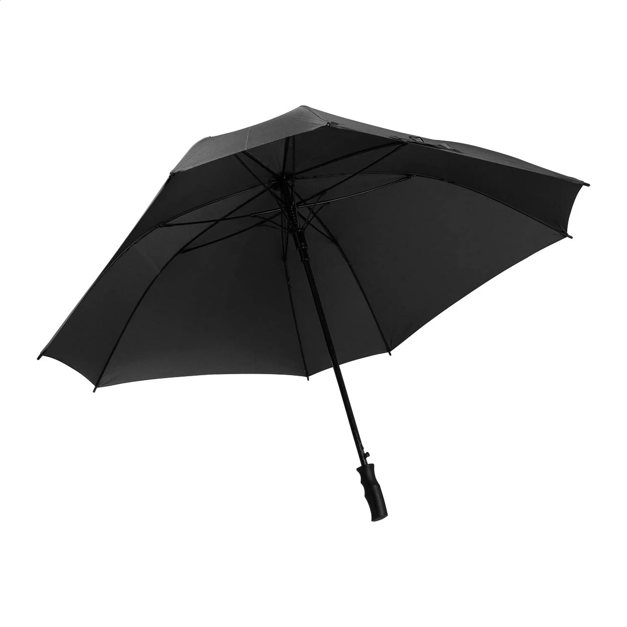 Quadratischer RPET Regenschrim Quadstorm, schwarz – Bild 3